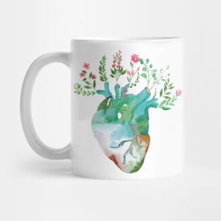 Floral Heart	Living that Nurse Life Mug